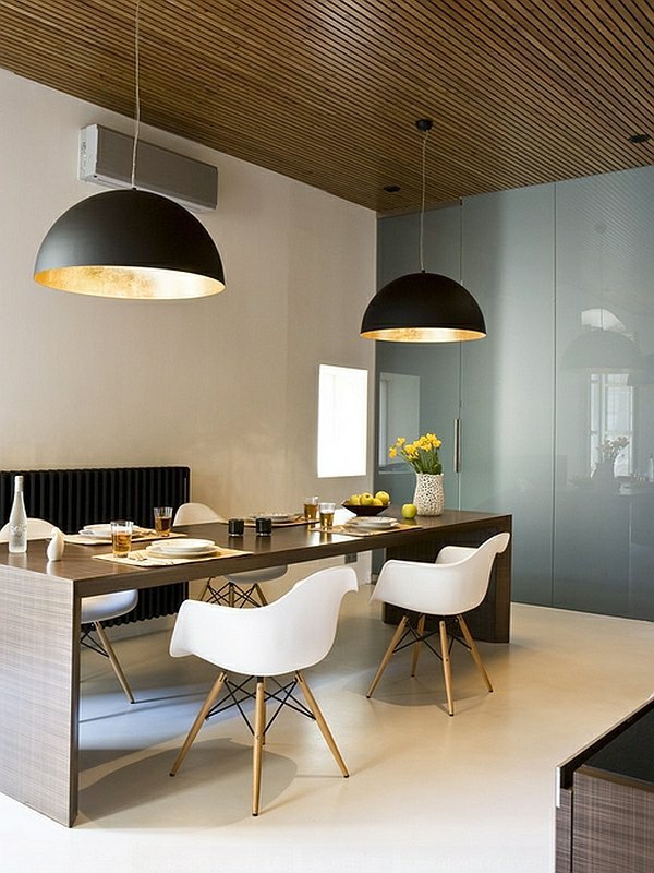 Large pendant lights in the dining room – modern pendant lamps