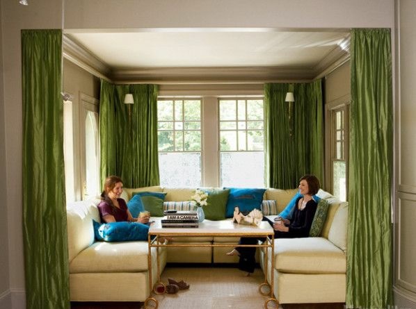 Curtains Ideas curtains for a green room : 30 curtains in green for all seasons | Interior Design Ideas ...