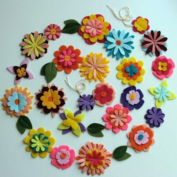Make itself felt flowers – creative craft ideas Felt 