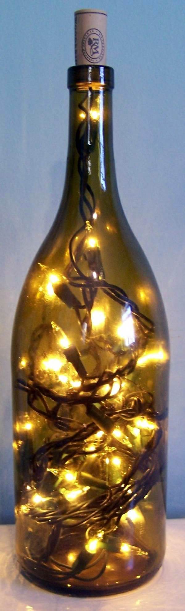 DIY Lamp from Wine Bottles – creative decorating ideas ...