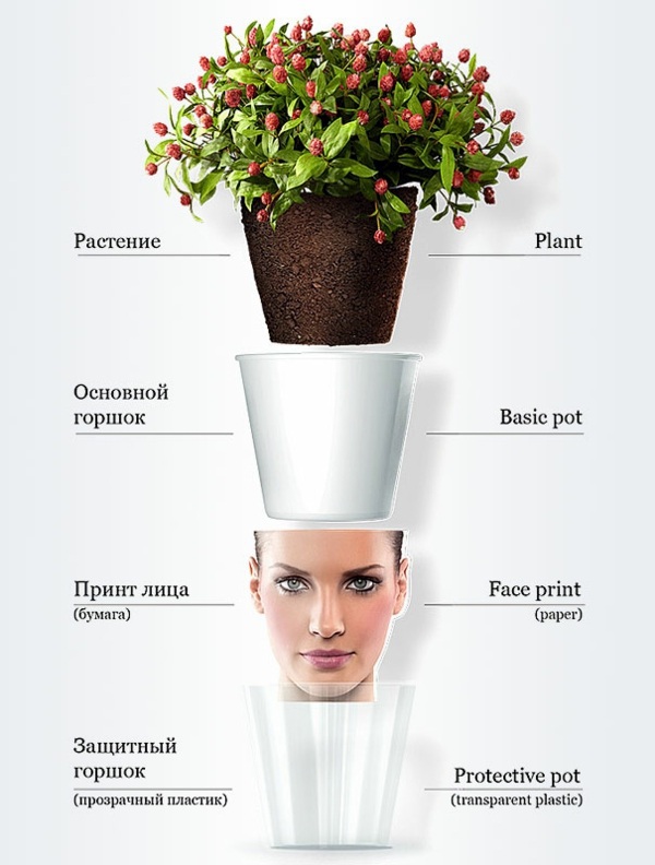 Modern Planters with Face - Funny cool decoration ideas Modern Planters with Face - Funny cool decoration ideas