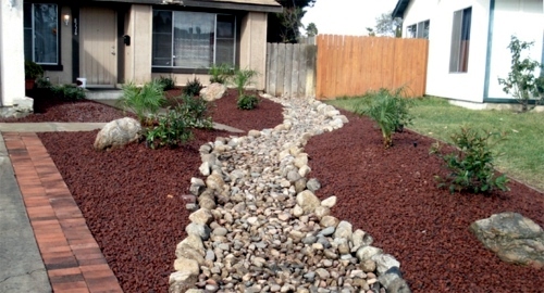 Front garden design with gravel – you want to give a striking front