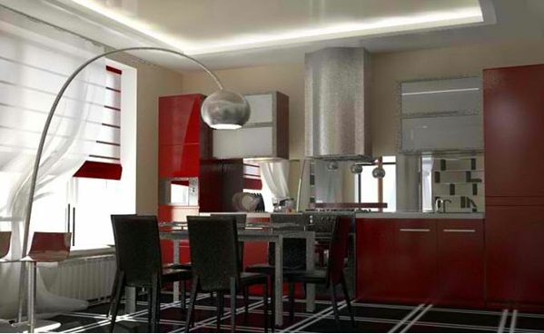 Red Black White Dining Room Ideas