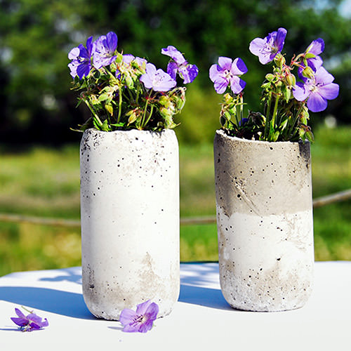DIY flower pots made of concrete - 12 great projects for growers outside DIY flower pots made of concrete - 12 great projects for growers outside