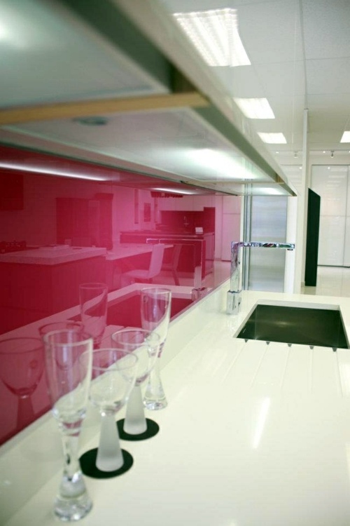 kitchen glass back wall