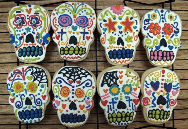 themes cookies shaped skulls halloween decoration do it yourself festive craft ideas