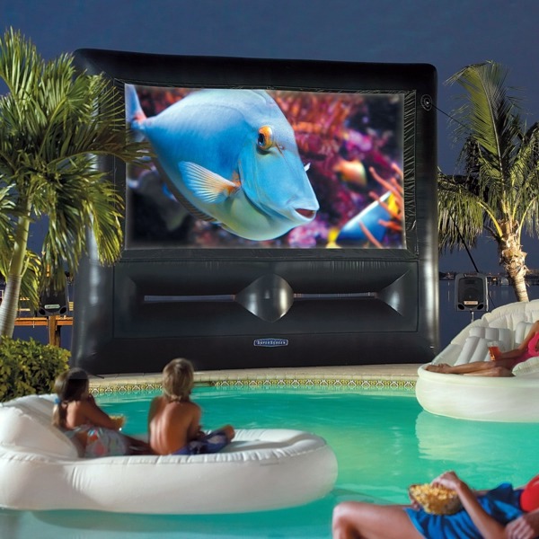 Great home theater set up for hours watching movies outdoors