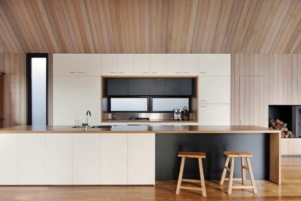 Stylish Country Interior Style country interior Modern Kitchen With Integrated Kitchen Cabinets Stylish Country House In Modern Style Seaview House Australia Stylish Country Interior Style country french lr floral Modern Kitchen With Integrated Kitchen Cabinets Stylish Country House In Modern Style Seaview House Australia