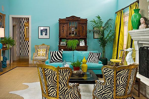 Turquoise interior design - refined and stylish