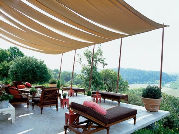 Covered terrace – 50 ideas for patio roof of modern houses ... Patio Bambu interior Ideas