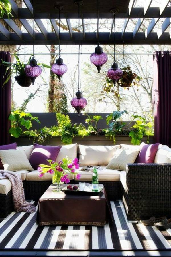 Covered terrace – 50 ideas for patio roof of modern houses ...