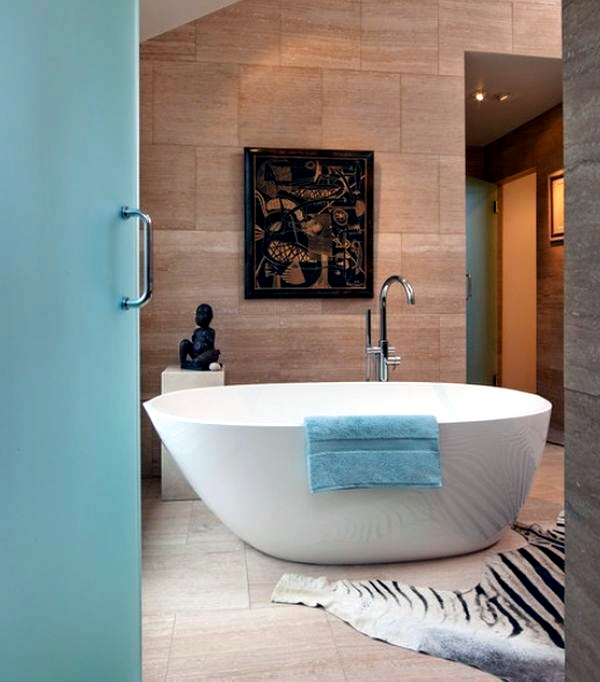 Freestanding Bathtub In Modern Bathroom Interior Design