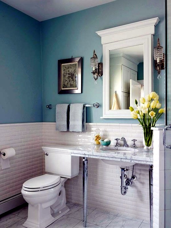 Bathroom wall color - fresh ideas for small spaces ...
