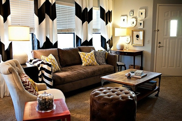 Smart application of Chevron patterns in the living room | Interior ... Smart application of Chevron patterns in the living room | Interior ...