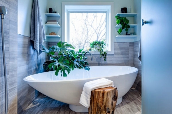Interior design ideas - green houseplants in the bathroom Interior design ideas - green houseplants in the bathroom