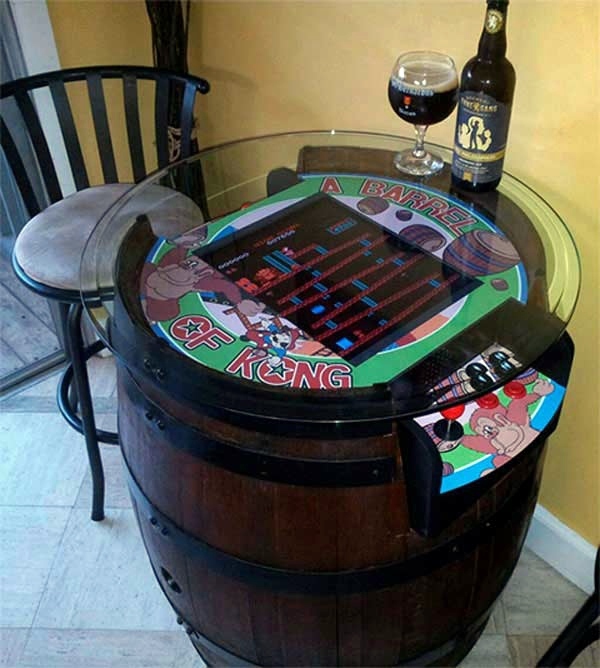 Wine barrel bar table and many other DIY furniture that can be 