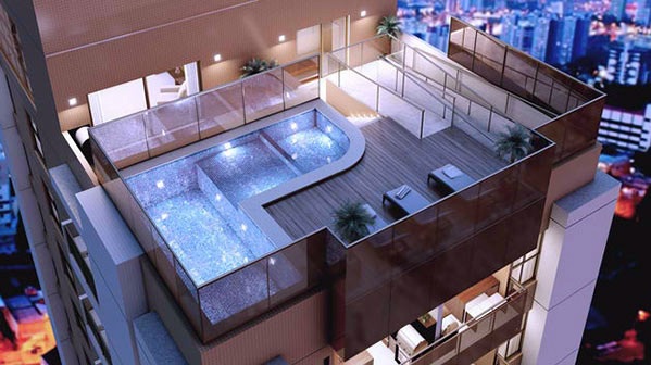 A stunning roof terrace design - 15 rooftop pools that will look just A stunning roof terrace design - 15 rooftop pools that will look just