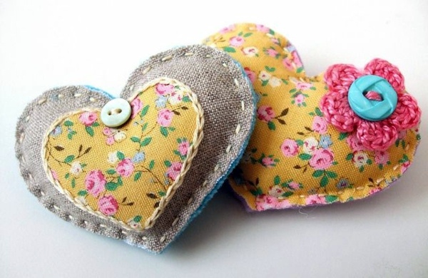 Fabric heart sew by you - cool DIY ideas Fabric heart sew by you - cool DIY ideas