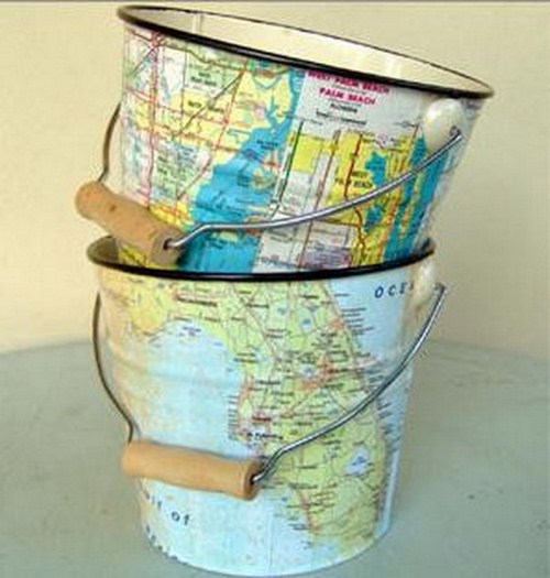 Interior decoration with Maps - 25 Ideas for Self-Design Interior decoration with Maps - 25 Ideas for Self-Design