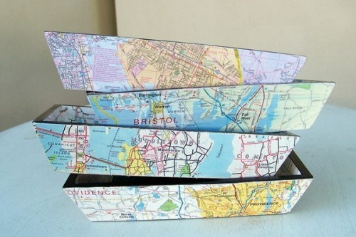 Interior decoration with Maps - 25 Ideas for Self-Design Interior decoration with Maps - 25 Ideas for Self-Design