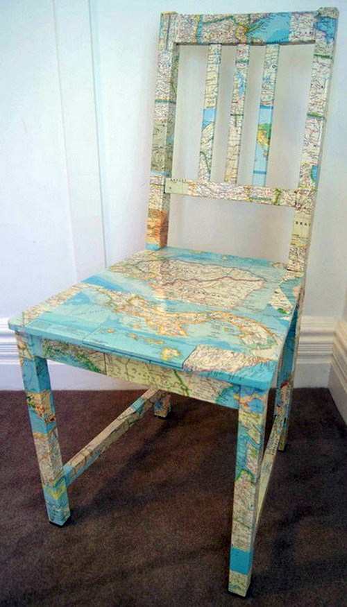 Interior decoration with Maps - 25 Ideas for Self-Design Interior decoration with Maps - 25 Ideas for Self-Design