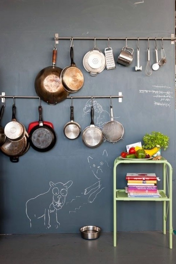 Hanging Pots and Pans | Interior Design Ideas | AVSO.ORG - KÃƒÂ¼chen - Hanging Pots and Pans