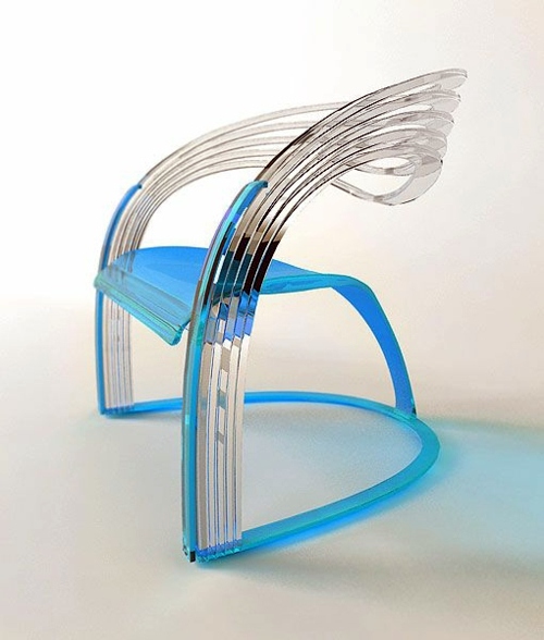 Designer furniture – chairs standing "The Leaf" – inspired by nature