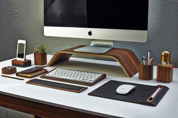 Desk Accessories From Grove Made Interior Design Ideas Avso Org Monitor Stand Wood Schreibtisch Desk Accessories From Grove Made