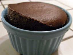 Blown dark chocolate mousse