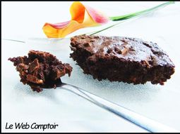Brownie chocolate-almond and orange blossom