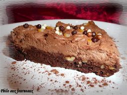 Brownie with Chocolate Mousse
