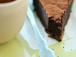 Cake with chocolate and nuts