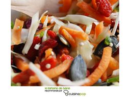 Carrot slaw and berries