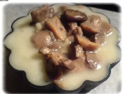 Cold mashed cauliflower mushroom
