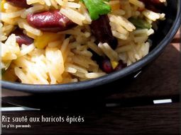 Fried rice with spicy beans