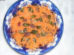 Grated carrot salad with oranges