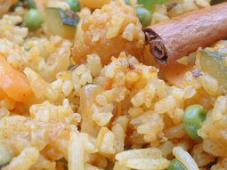 Indian Recipe Pulao rice with vegetables