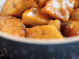 Orange Glazed Tempeh and lavender