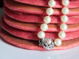 Pancakes pink beet