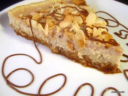 Pear and almond cheesecake (lactose)