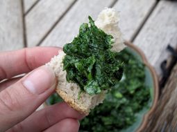 Pesto radish tops