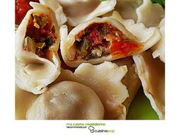 Ravioli stuffed with ratatouille