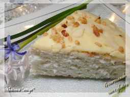 Snow Cake, White Chocolate Icing