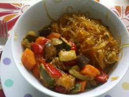 Soy noodles with vegetables