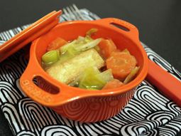 Tofu casserole with vegetables and miso