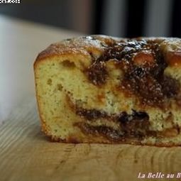 Banana cake, heart figs
