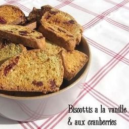 Biscotti with vanilla and cranberries