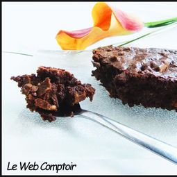 Brownie chocolate-almond and orange blossom