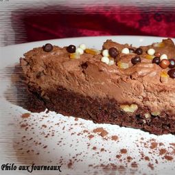 Brownie with Chocolate Mousse