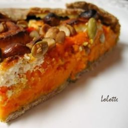Carrot cake and goats tarragon and hazelnuts